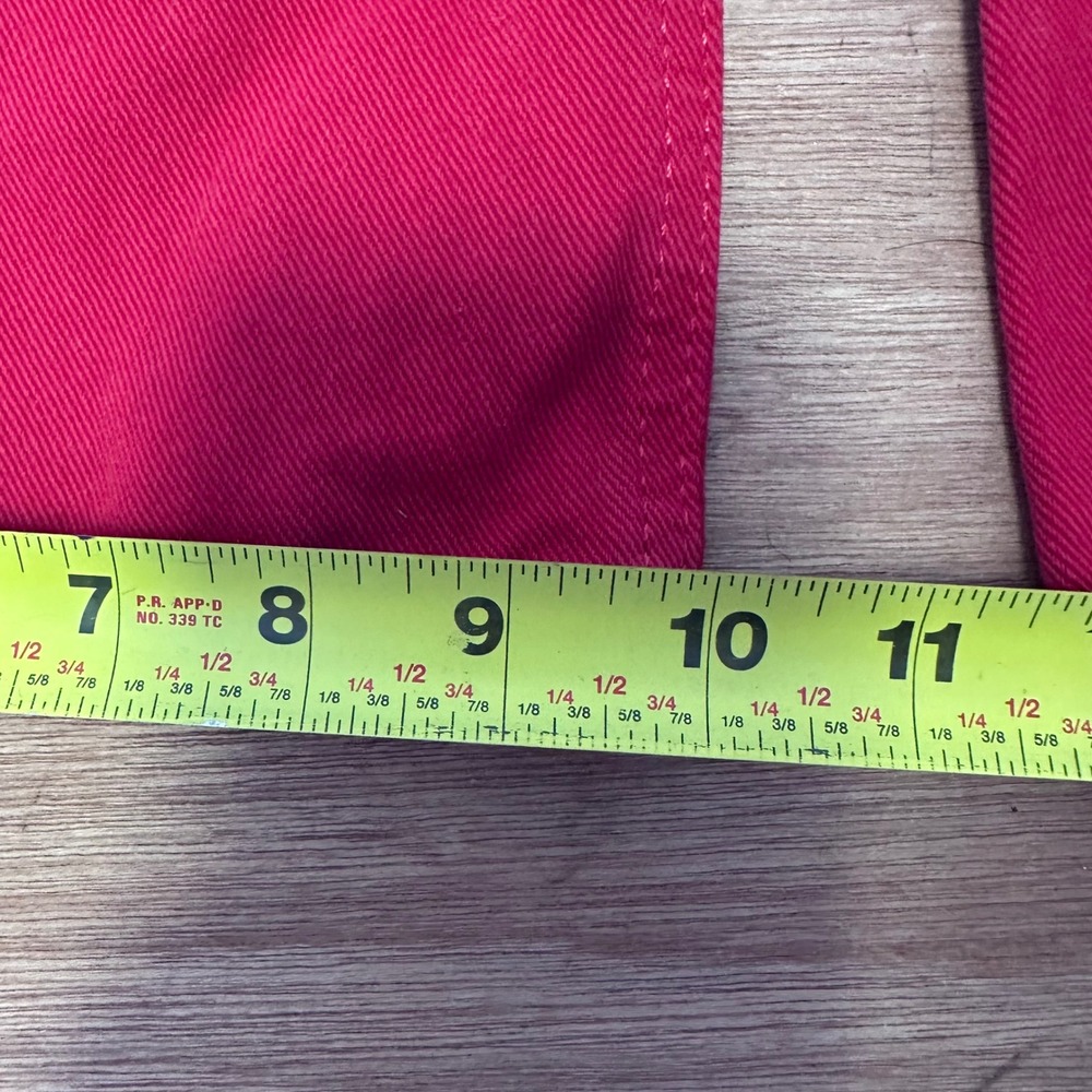 Princess Polly Red Wide Leg High Waisted Denim Jeans Size US 2 - Picture 2 of 7